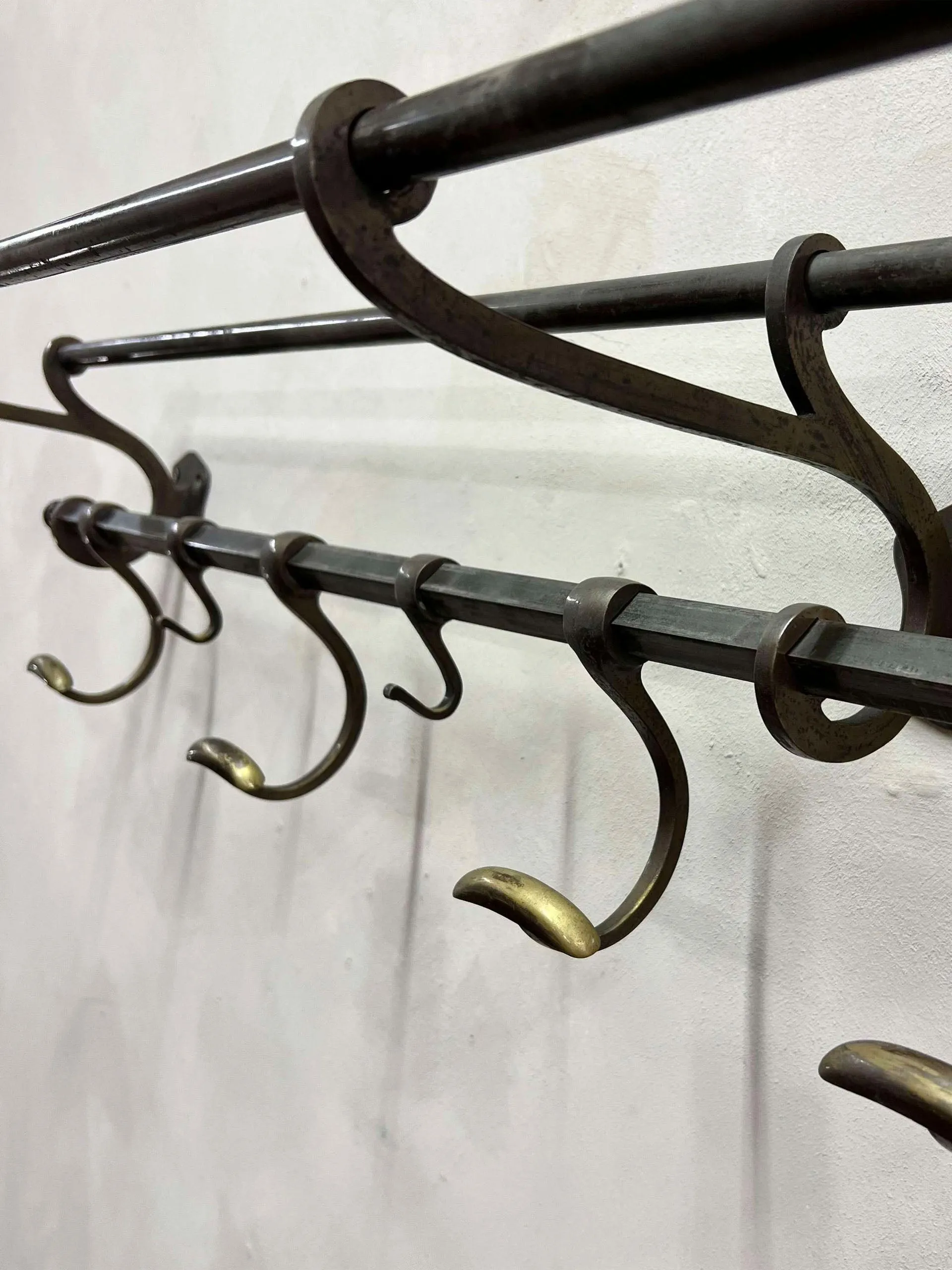 1920's French brass luggage rack