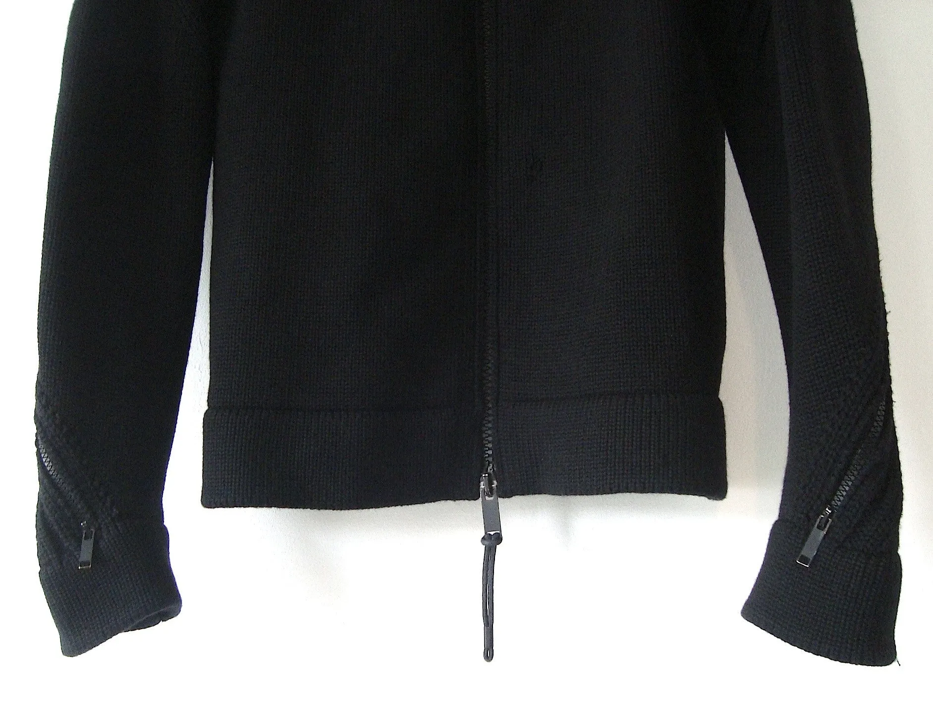 2003 Heavy Merino Wool Biker Cardigan