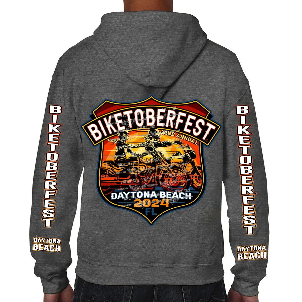 2024 Biketoberfest Daytona Beach Official Zipper Hoodie