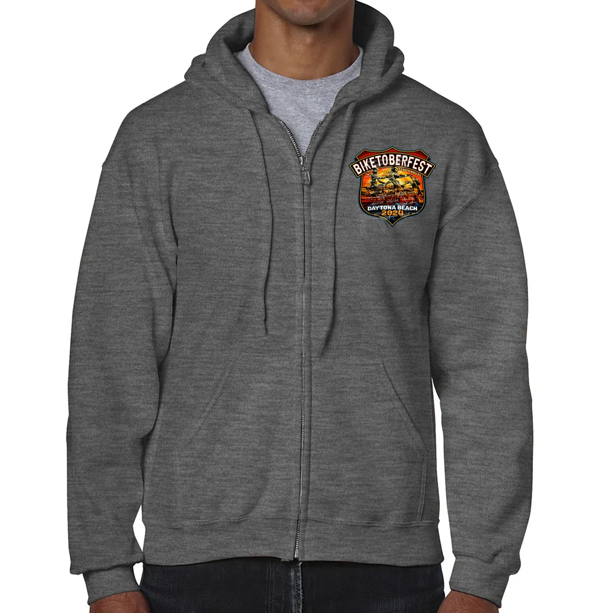 2024 Biketoberfest Daytona Beach Official Zipper Hoodie