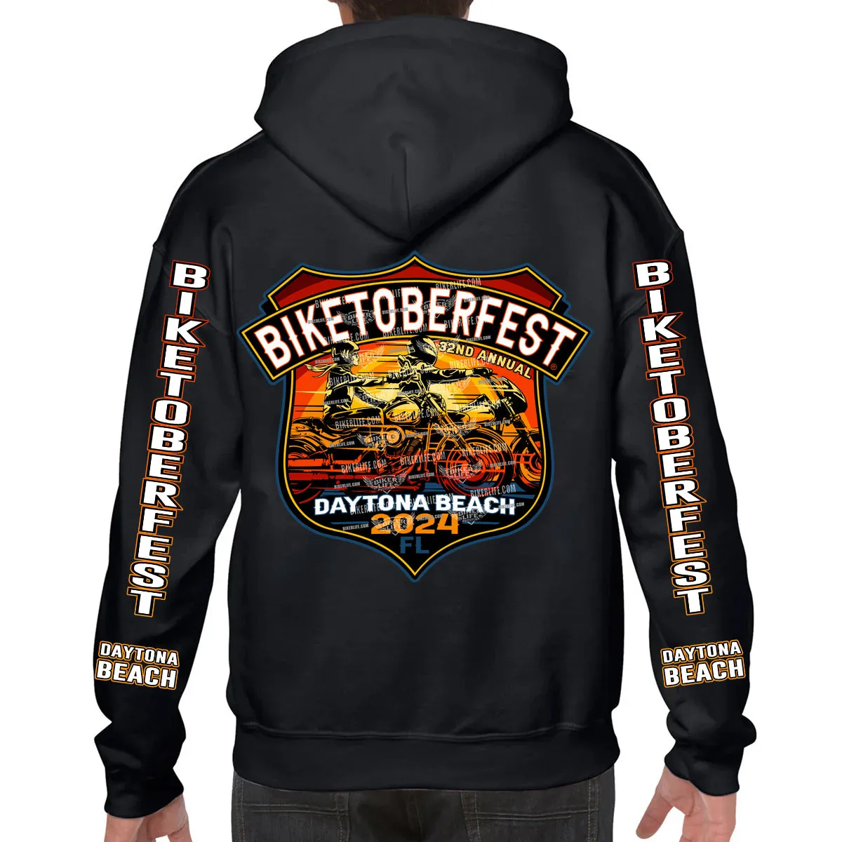 2024 Biketoberfest Daytona Beach Official Zipper Hoodie