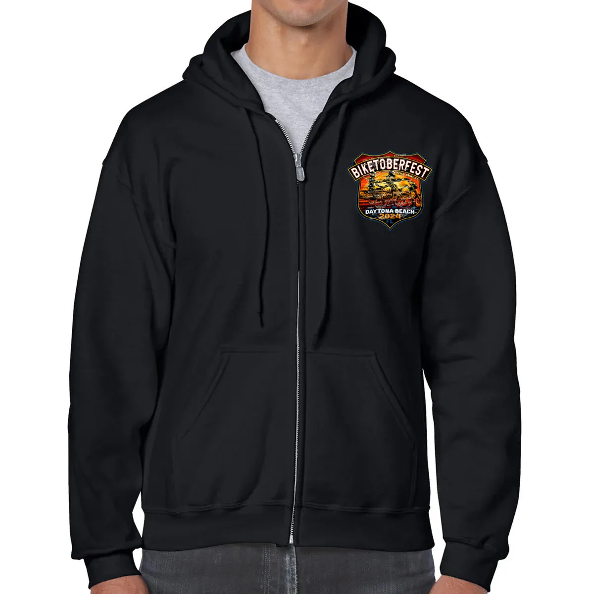 2024 Biketoberfest Daytona Beach Official Zipper Hoodie