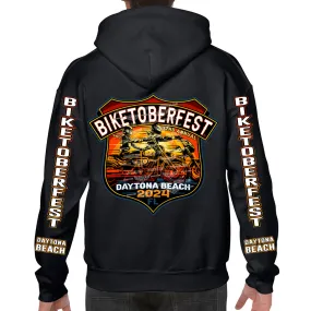 2024 Biketoberfest Daytona Beach Official Zipper Hoodie