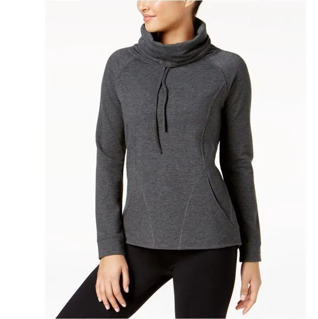 32 Degrees Fleece Quilted Funnel-Neck Pullover Top