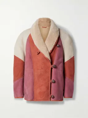 Abeni color-block shearling jacket