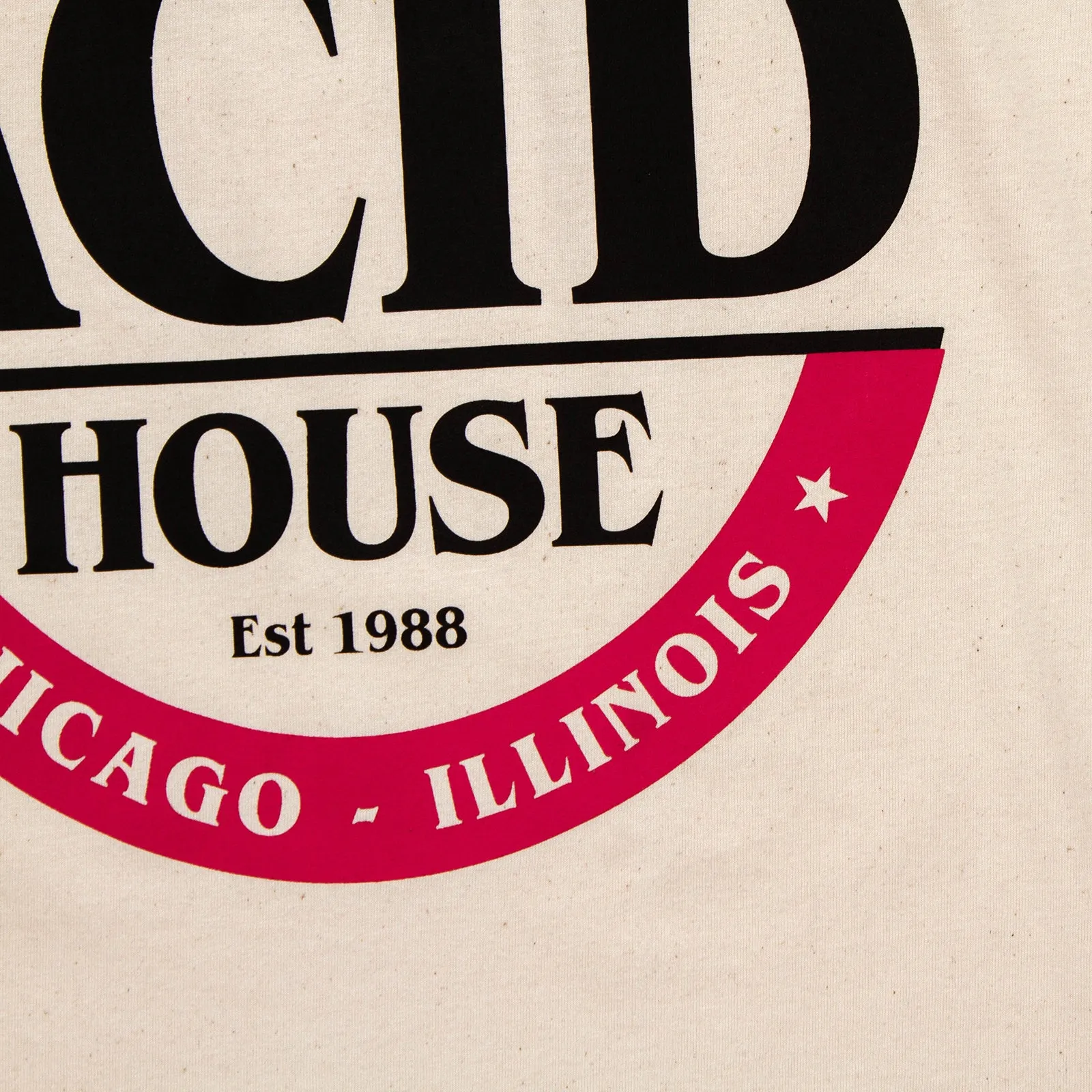 Acid House Premium Front Print - Tshirt - Natural