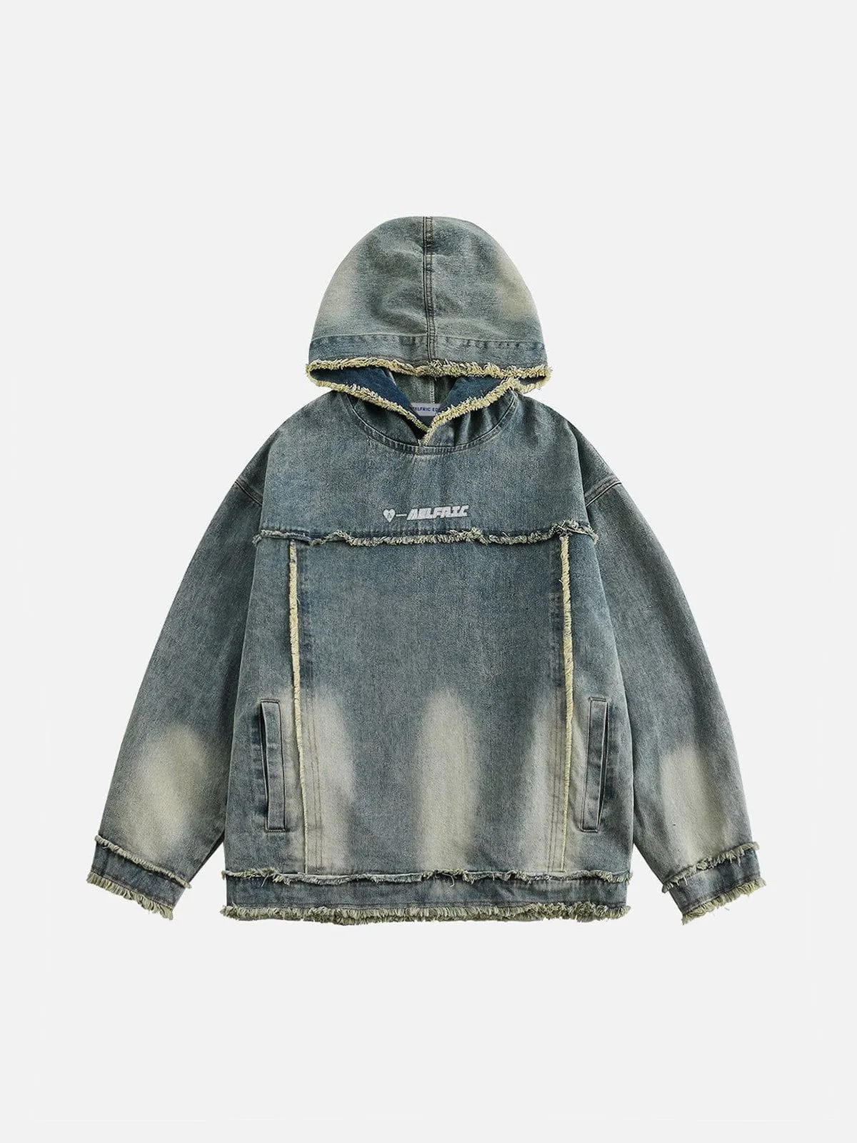 Aelfric Eden Fringe Denim Washed Hoodie