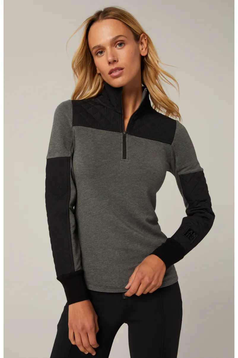 Alp N Rock Cody Mockneck Quarter Zip | Heather Black