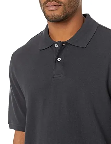 Amazon Essentials Men's Regular-Fit Cotton Pique Polo Shirt (Available in Big & Tall), Blue, Small