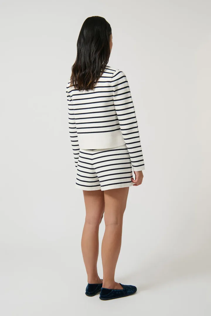 Amelia Cardigan - Navy/White