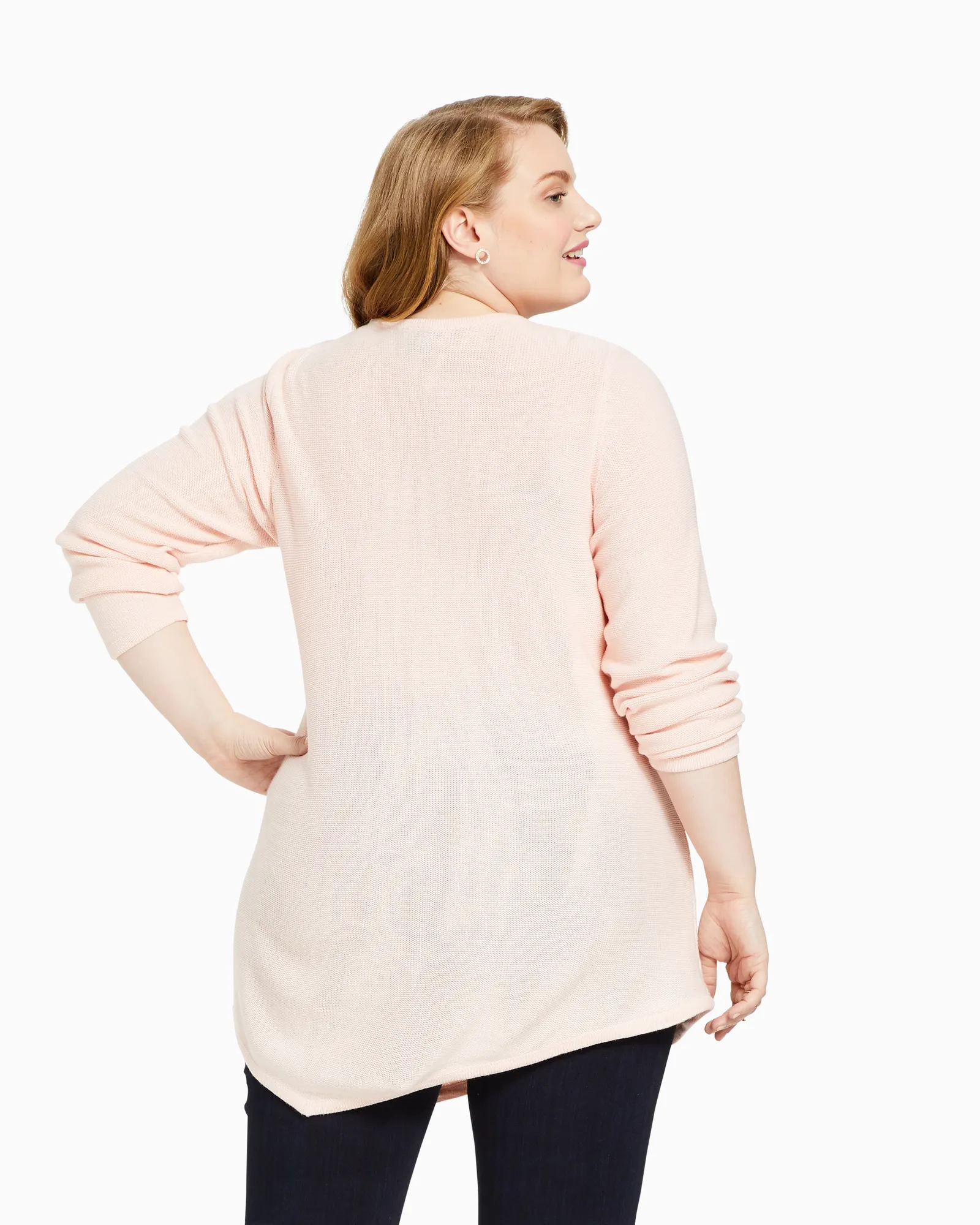 Andrea Asymmetrical Cable Sweater | Pink