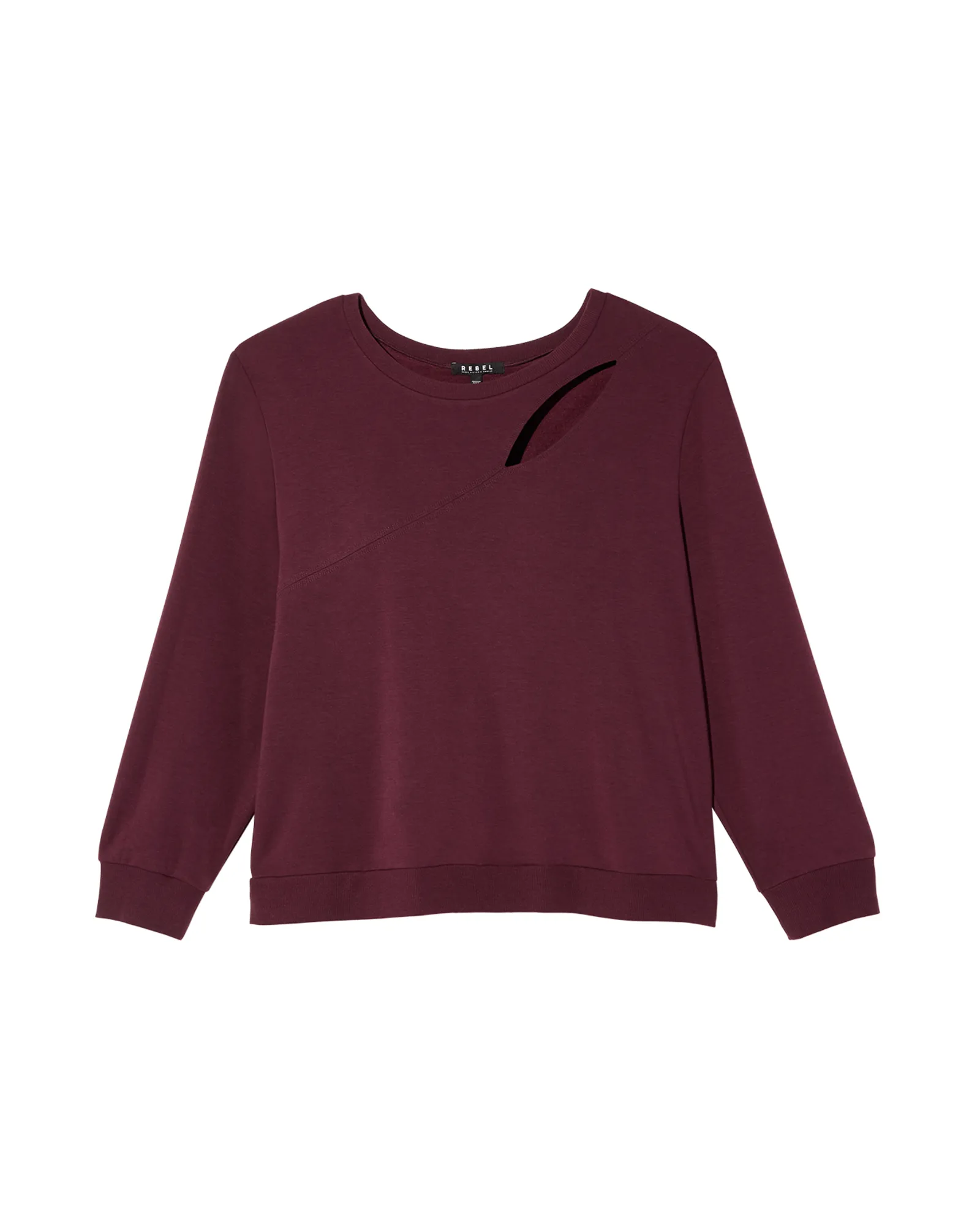 Ashley Sweatshirt with Cutout Detail | Burgundy