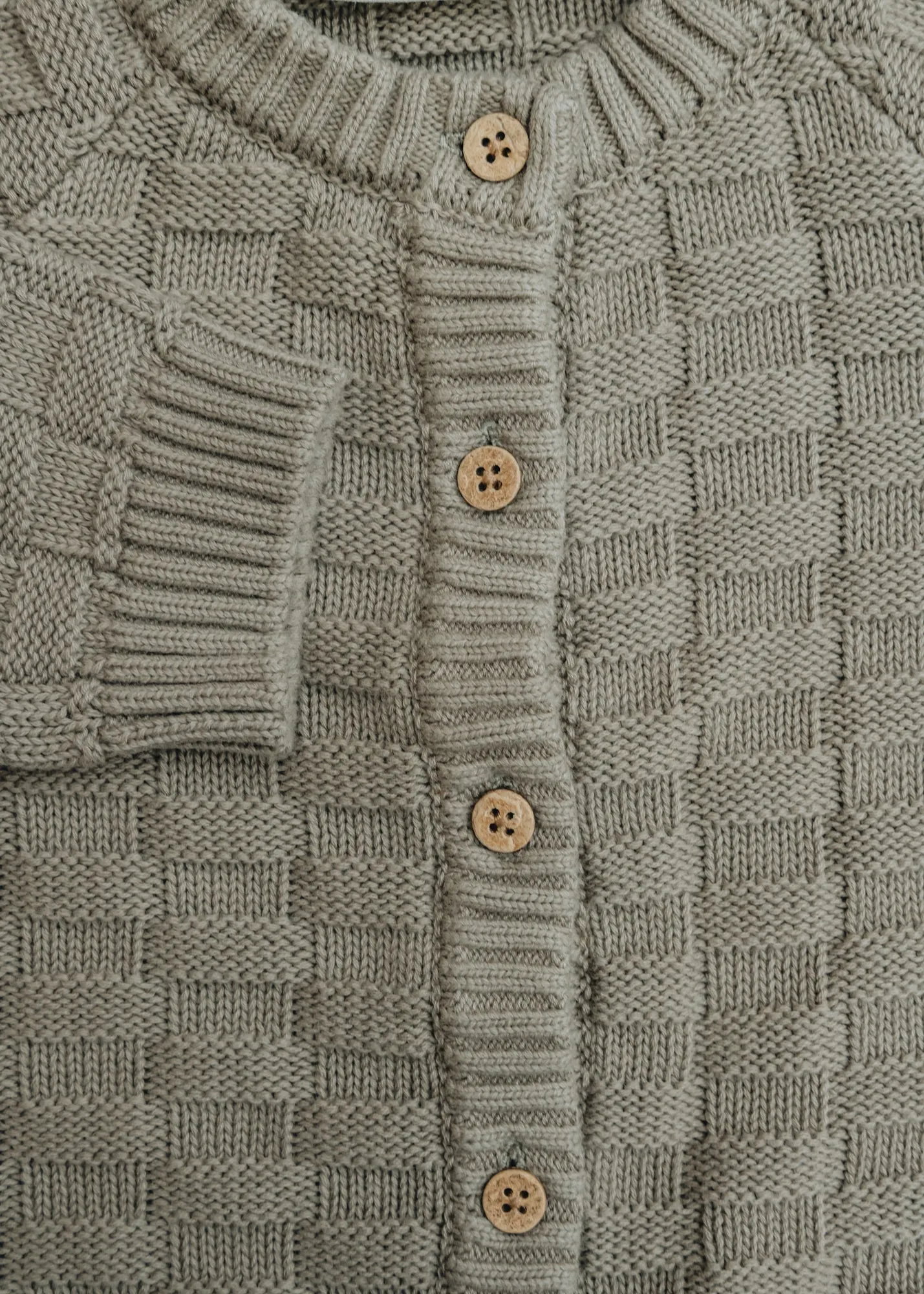 Babies' Knitted Cardigan in Laurel Oak