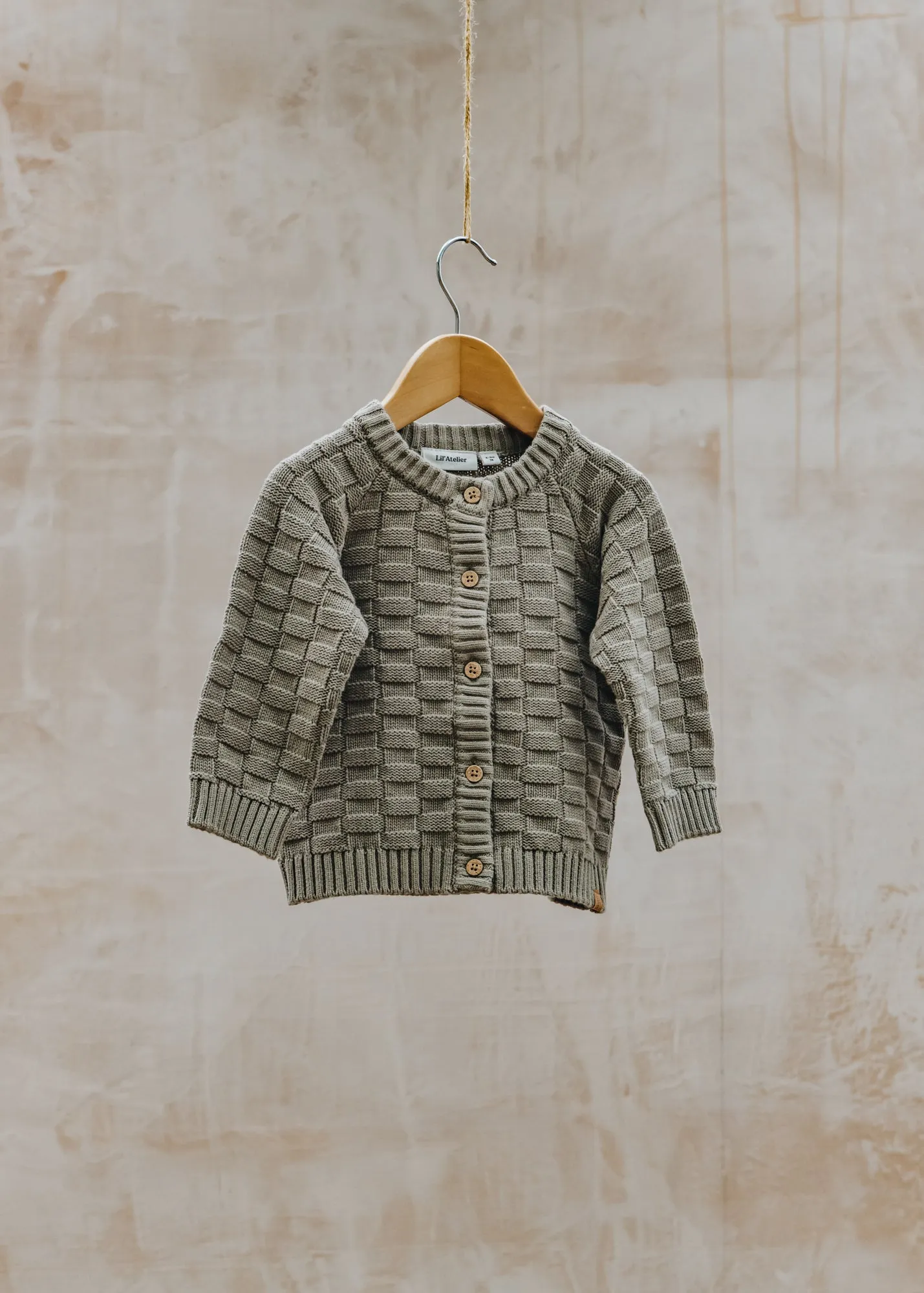 Babies' Knitted Cardigan in Laurel Oak