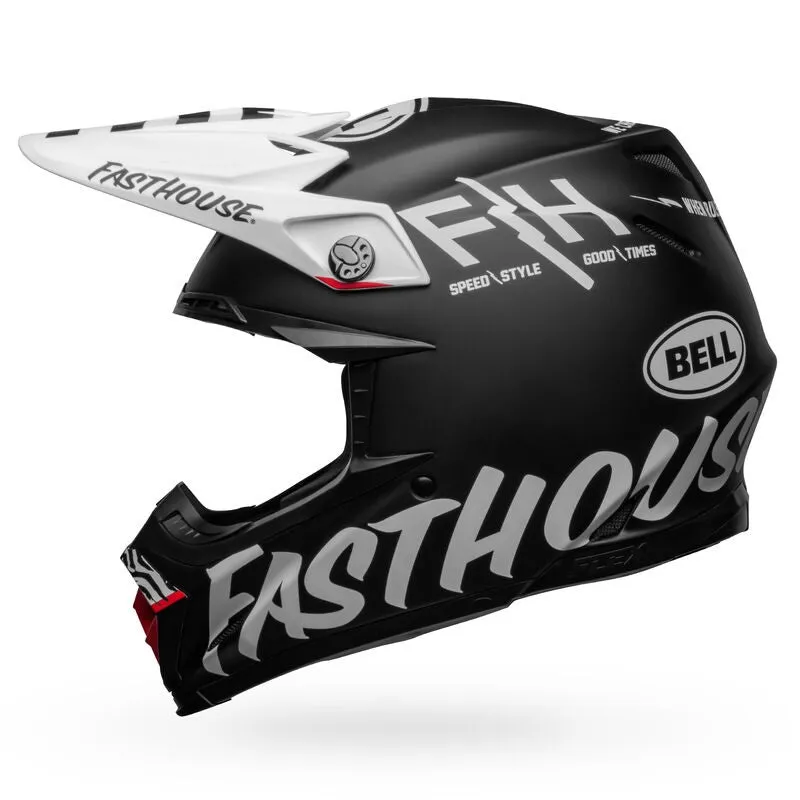 Bell Moto Moto-9S Flex Fasthouse Flex Crew Matte Black/White X-Large