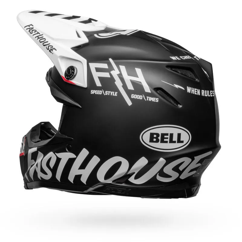 Bell Moto Moto-9S Flex Fasthouse Flex Crew Matte Black/White X-Large