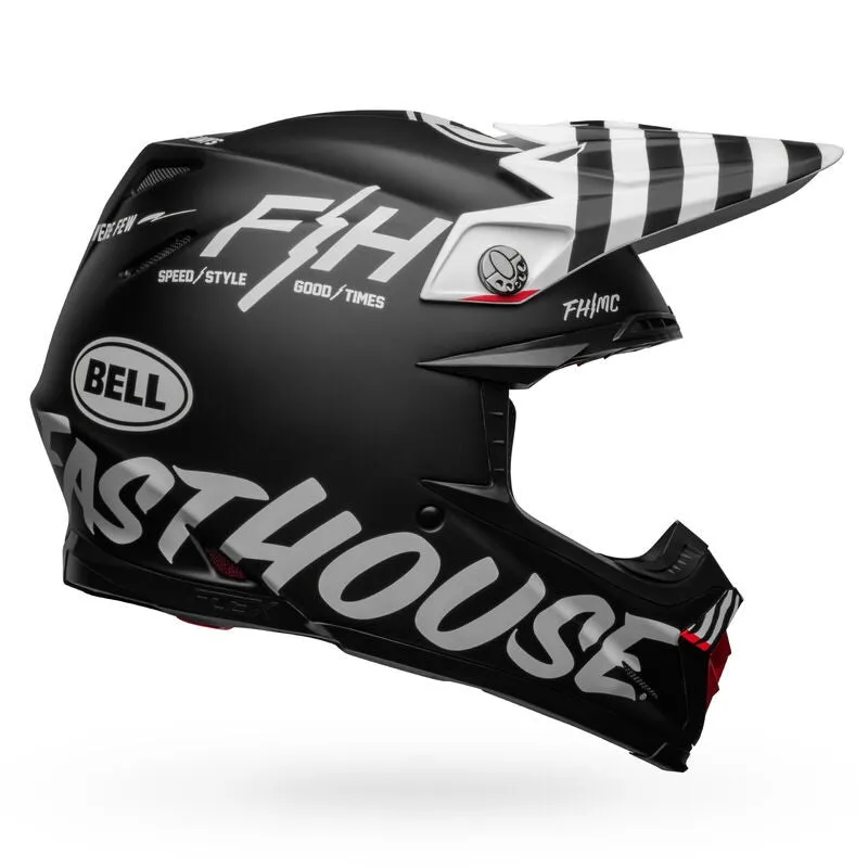 Bell Moto Moto-9S Flex Fasthouse Flex Crew Matte Black/White X-Large