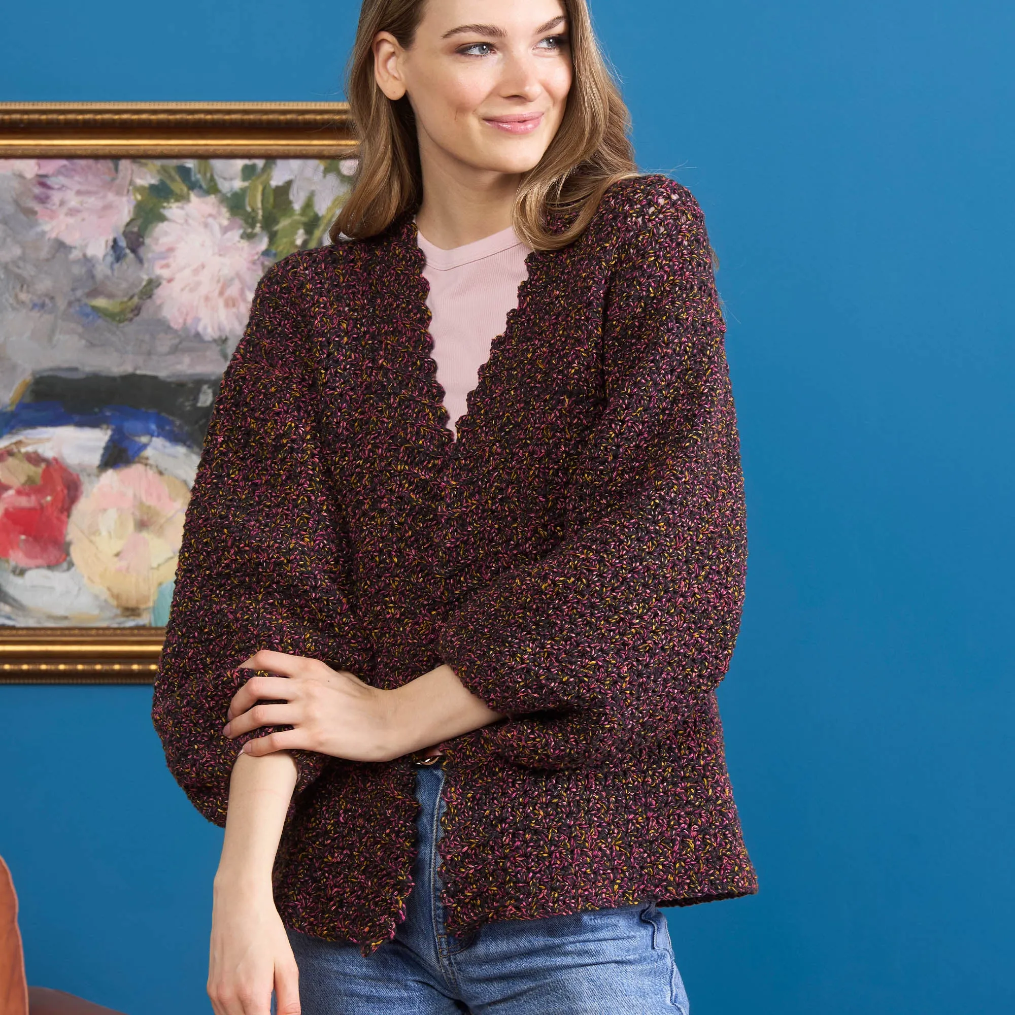 Bernat Nightscape Crochet Cardigan