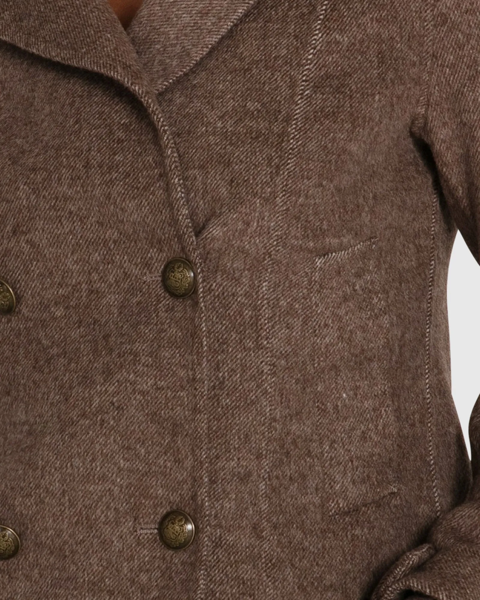 Better Off Military Peacoat - Walnut