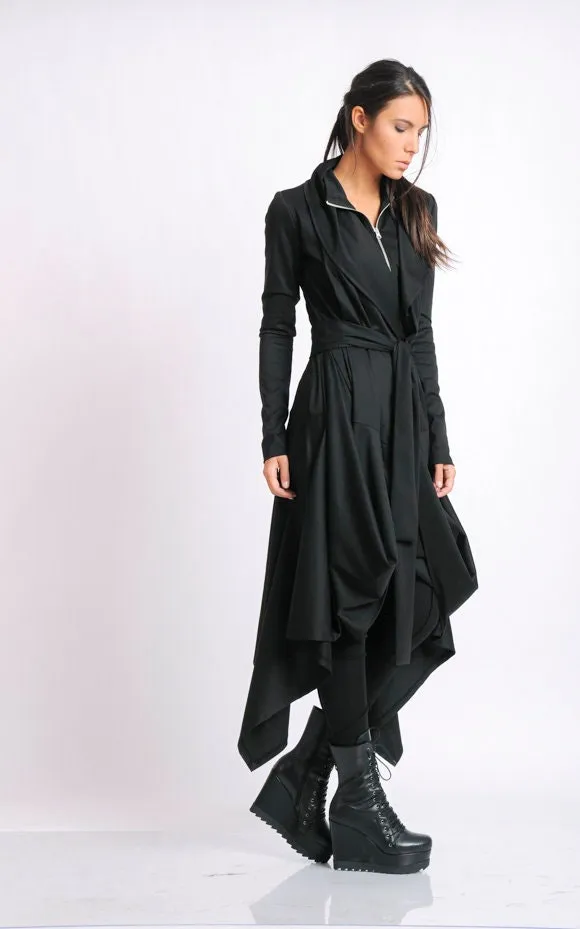 Black Asymmetric Coat