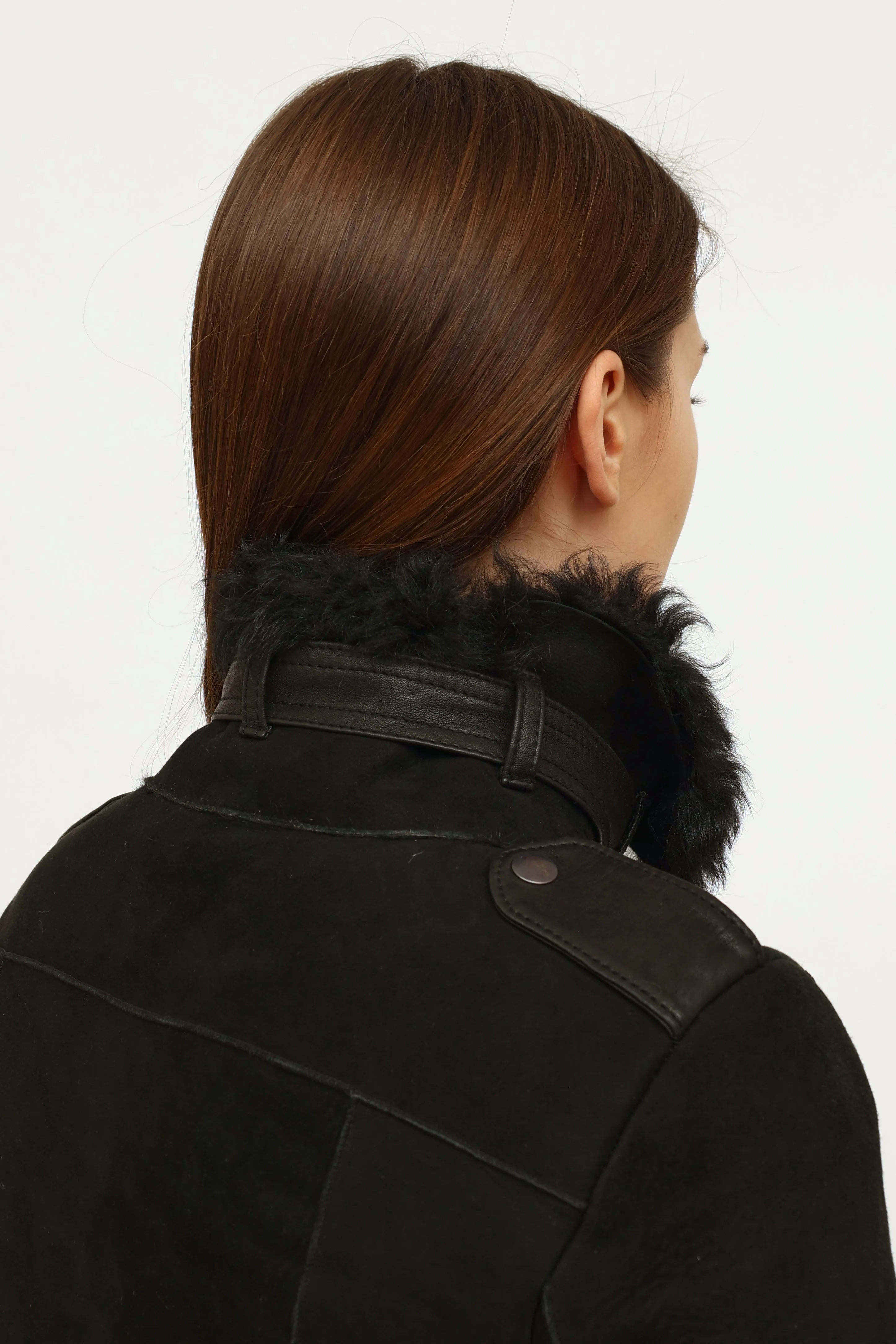 Black Shearling Coat