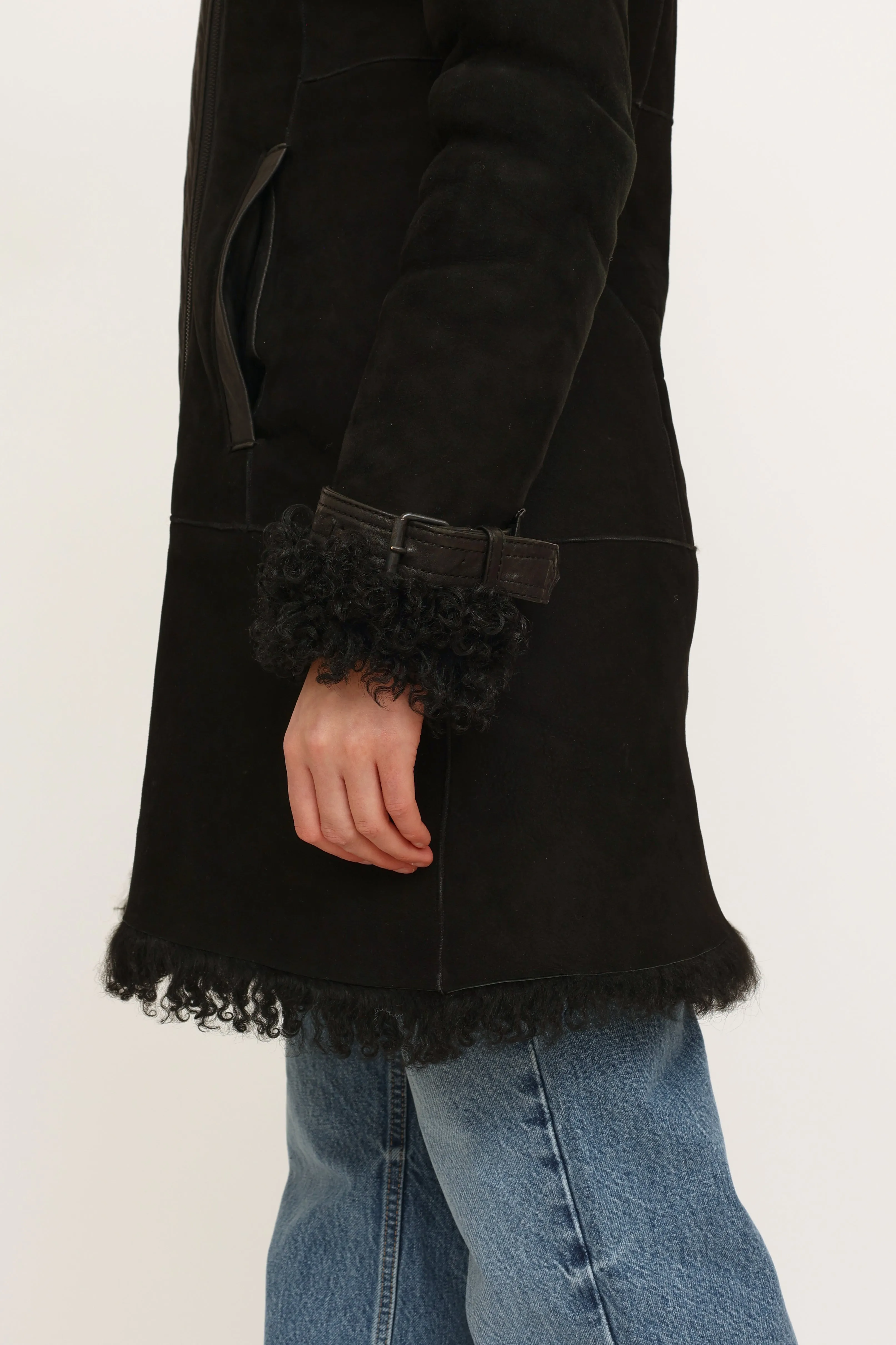 Black Shearling Coat