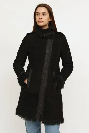 Black Shearling Coat