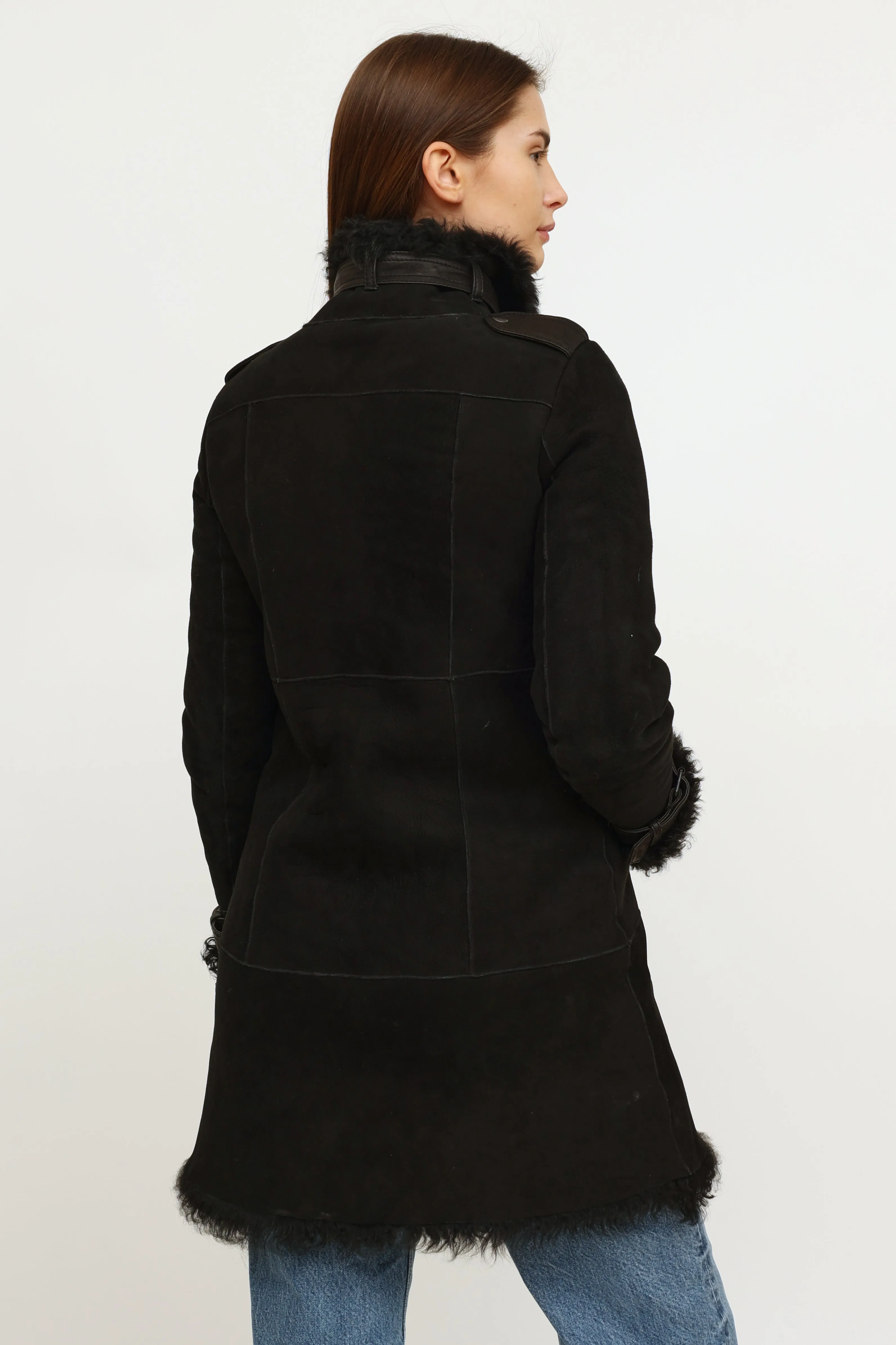 Black Shearling Coat