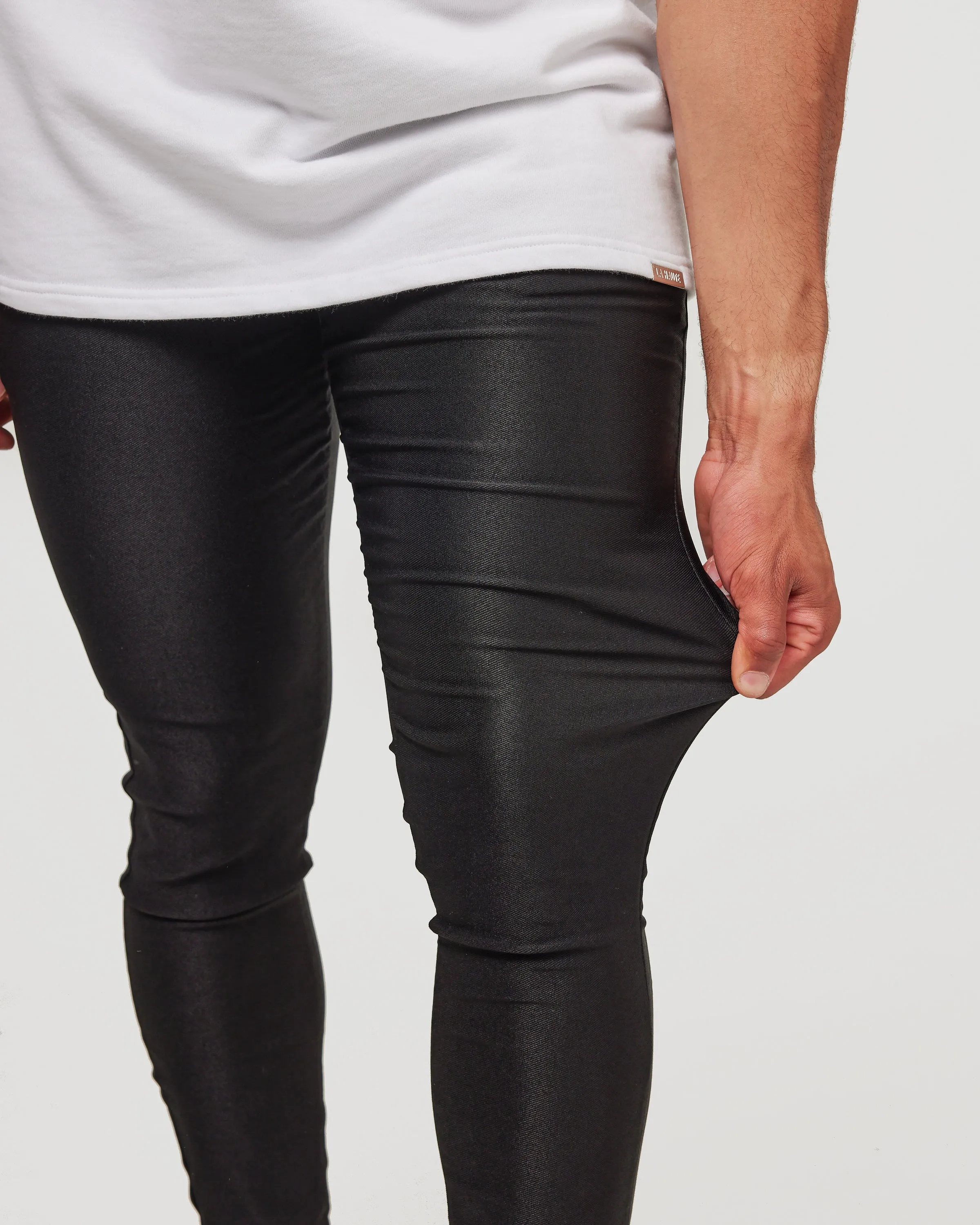 Black Stretch Chino Pants