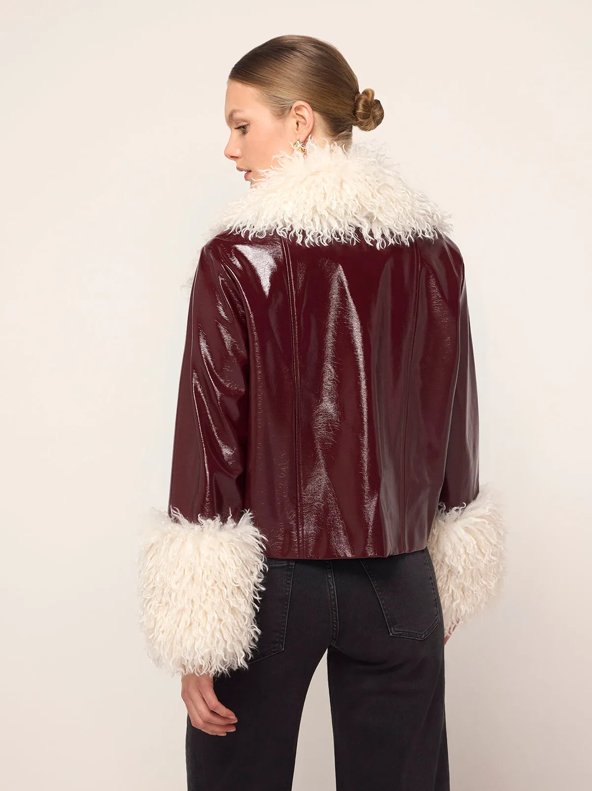 Bonnie Burgundy Vinyl Jacket