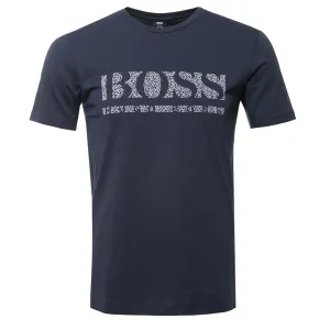 BOSS Tee Pixel T-Shirt in Navy