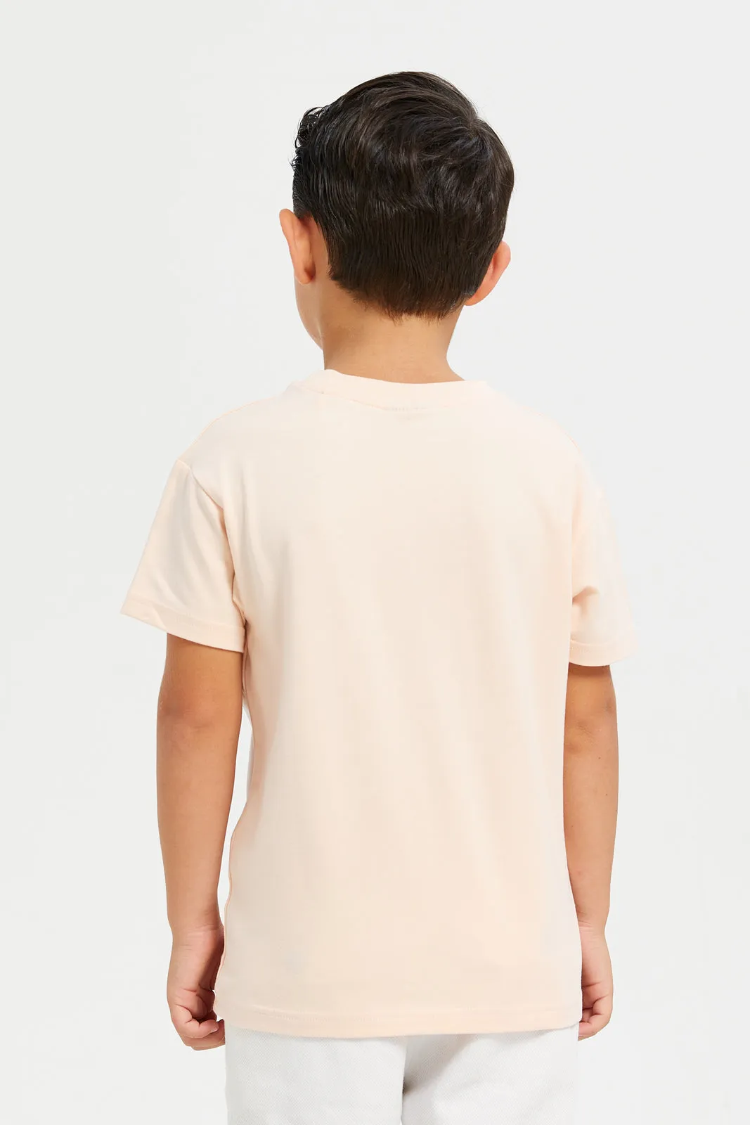 Boys Coral One Piece Print T-Shirt