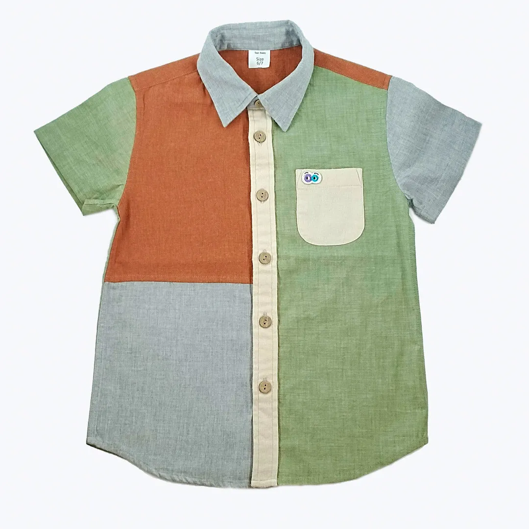 Boys Slate Coral Shirt