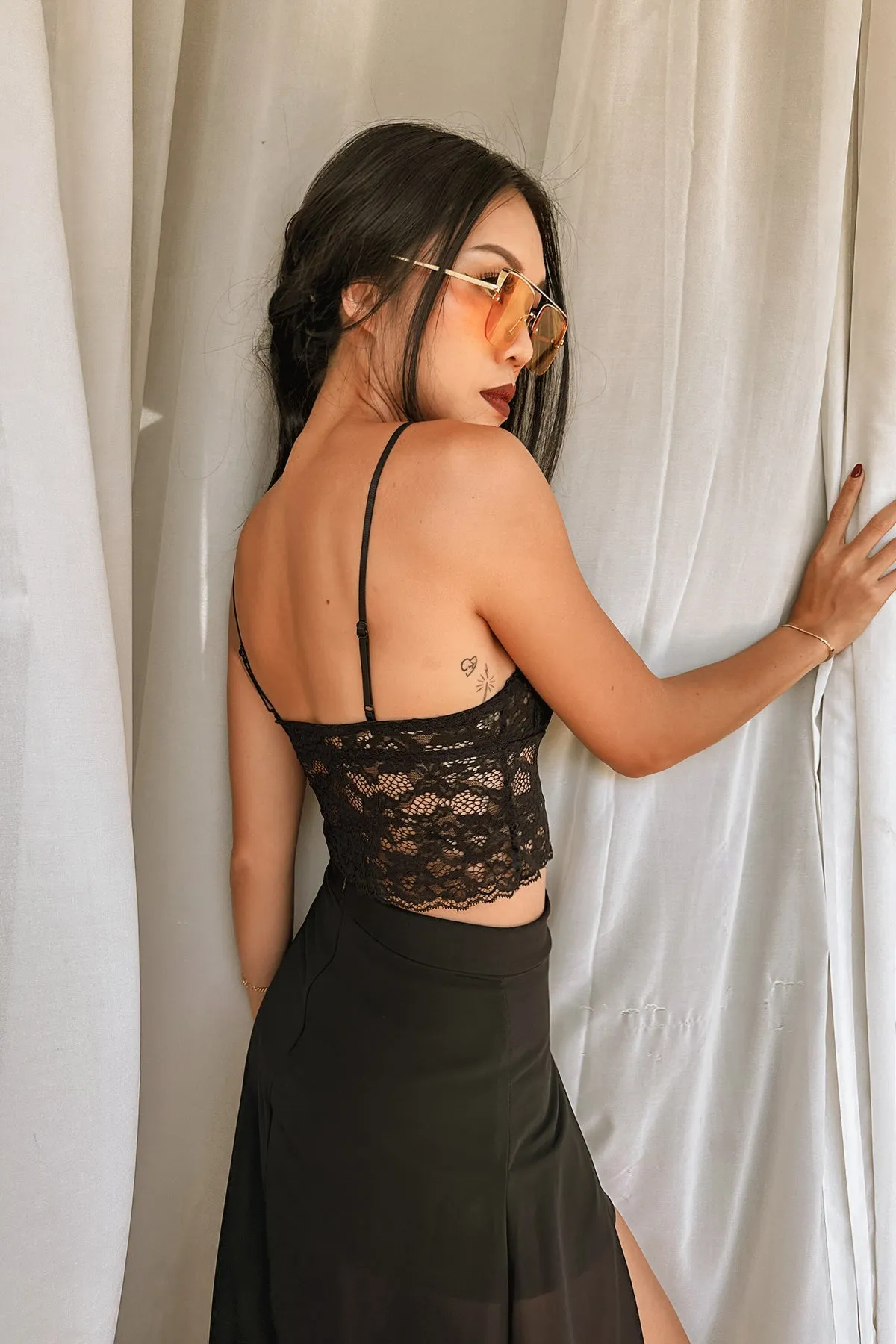 Brew Lace Camisole in Black