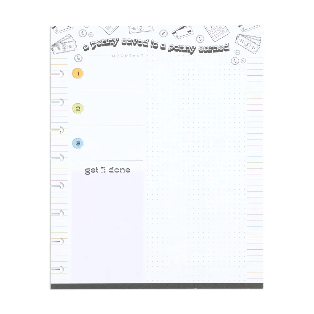 Bright Budget - Classic Block Notepad - 100 Sheets