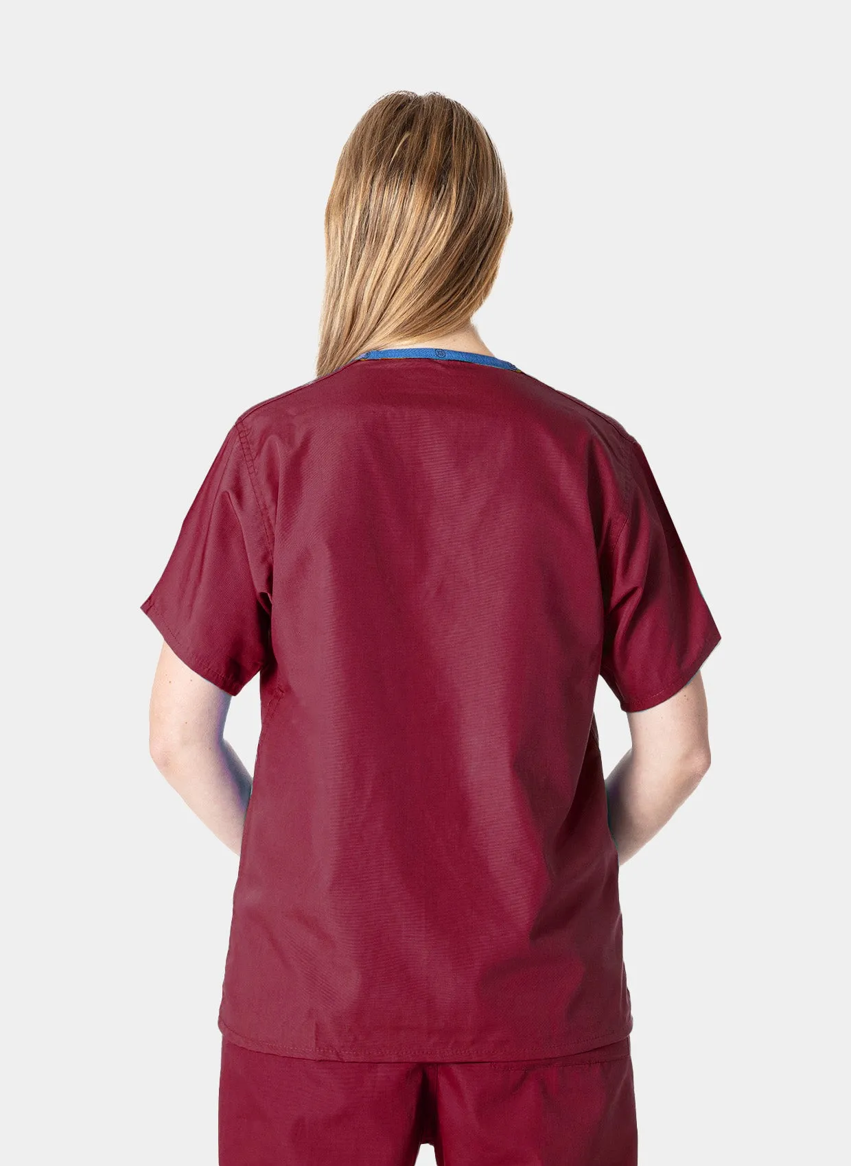 Budget Scrub Top - Raspberry