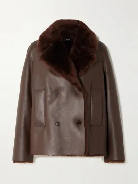 Calla double-breasted shearling coat