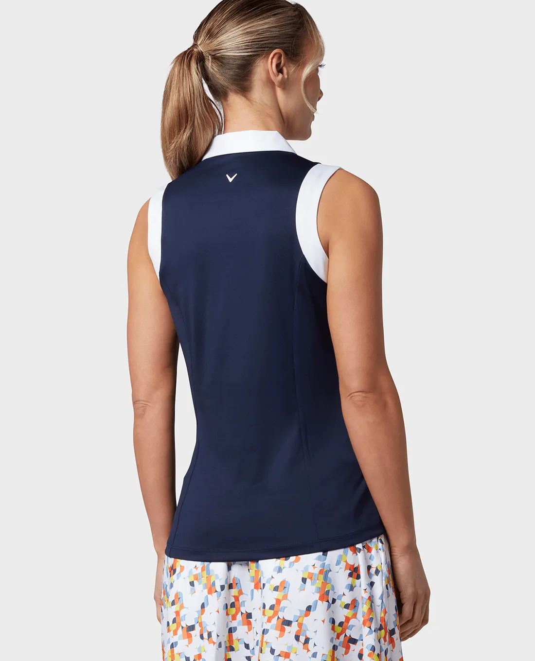 CALLAWAY Sleeveless Block Polo CGKSD034 Peacoat Navy