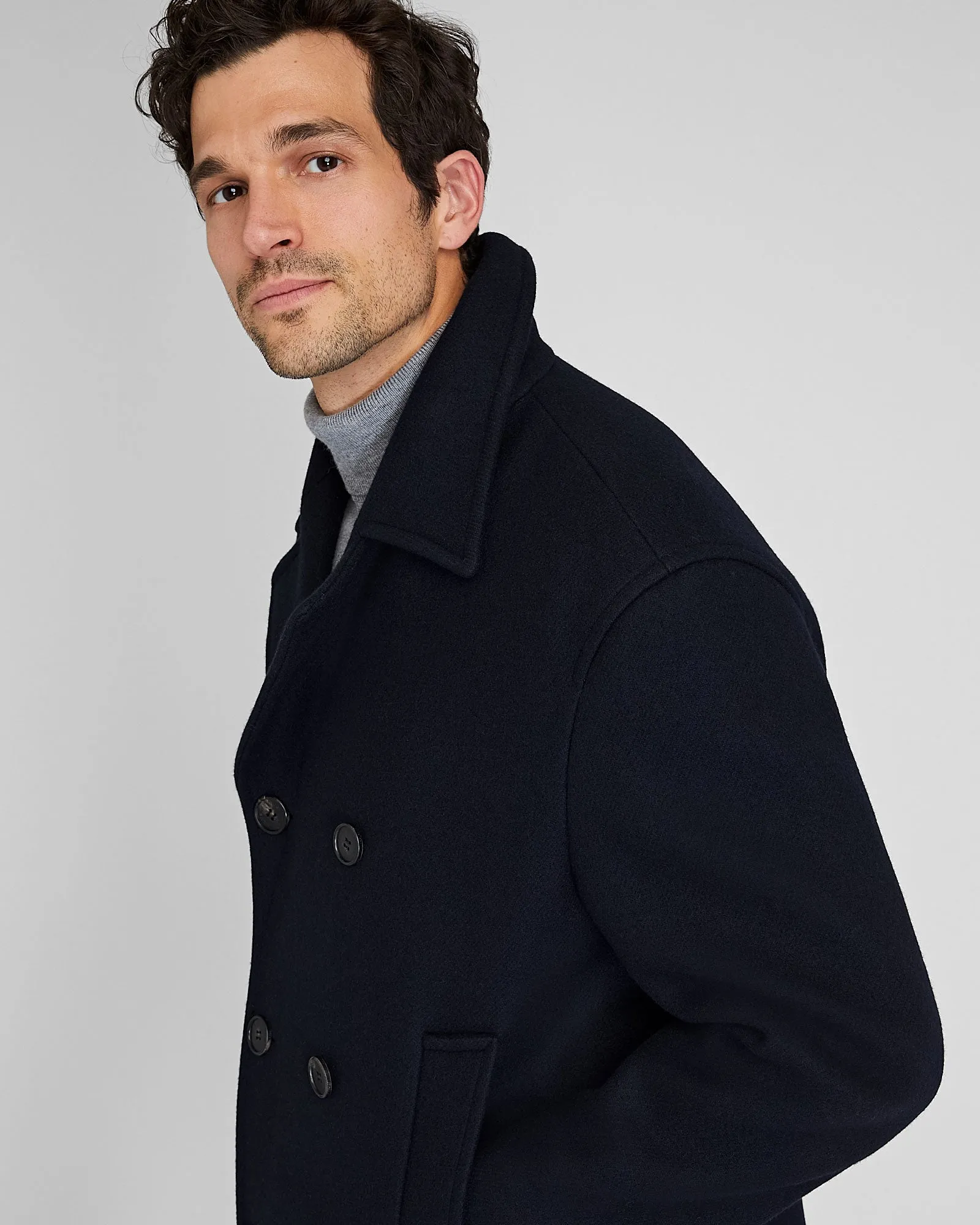 Capsule Wool Blend Peacoat