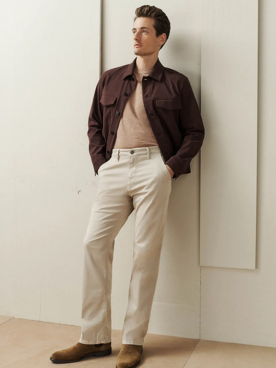 Charisma Relaxed Straight Chino Pants In Dawn Twill