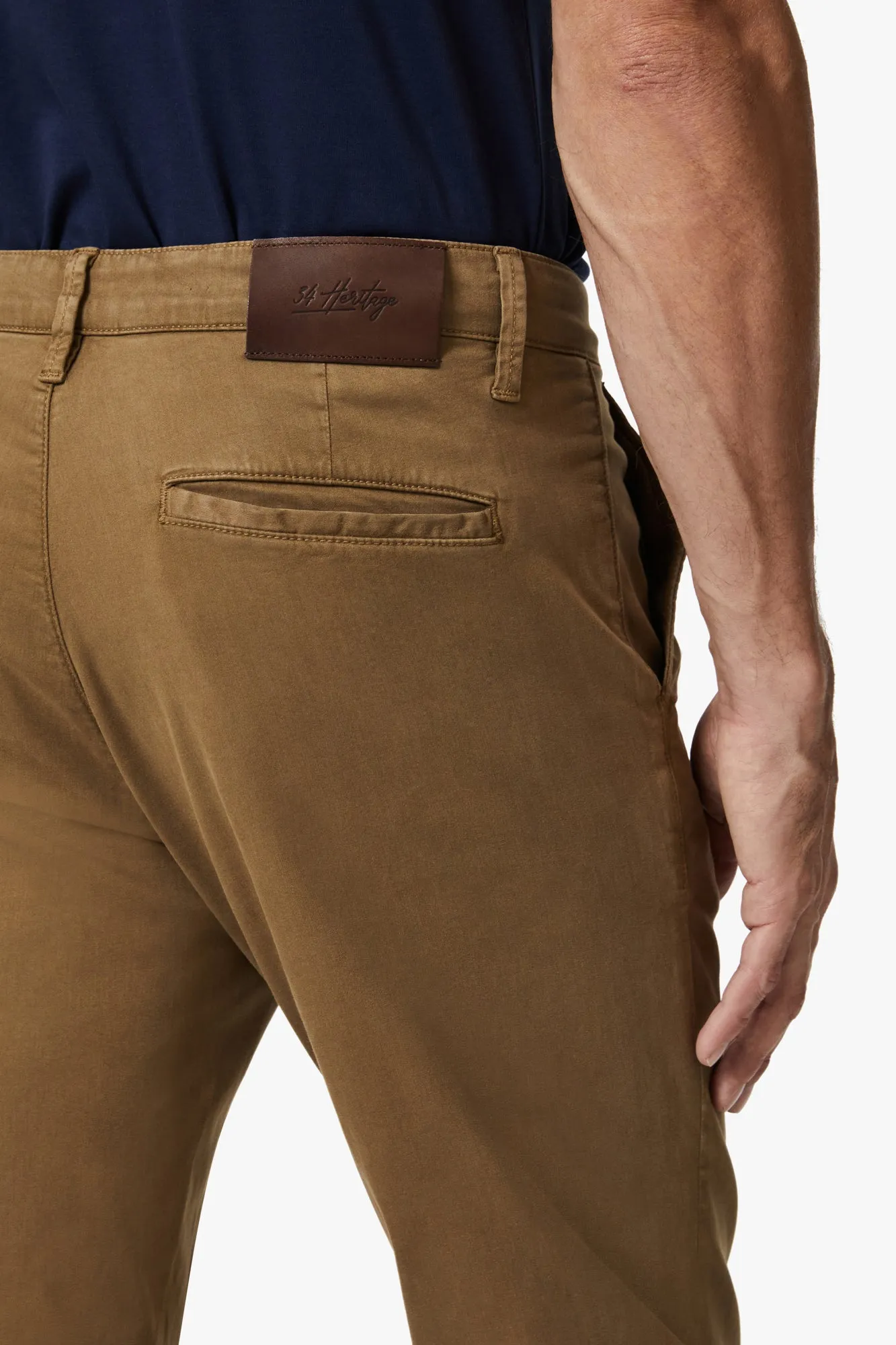 Charisma Relaxed Straight Chino Pants In Tobacco Twill