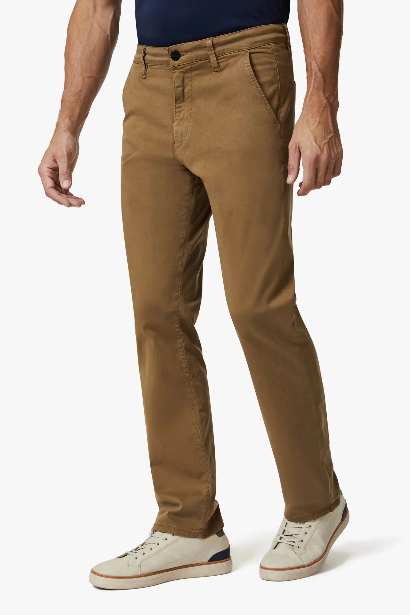 Charisma Relaxed Straight Chino Pants In Tobacco Twill