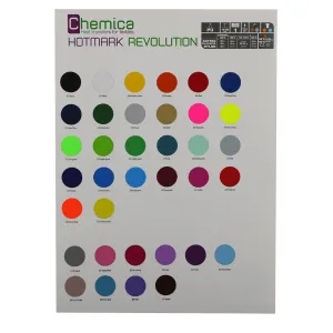 Chemica HotMark Revolution HTV - Heat Transfer Vinyl Color Chart