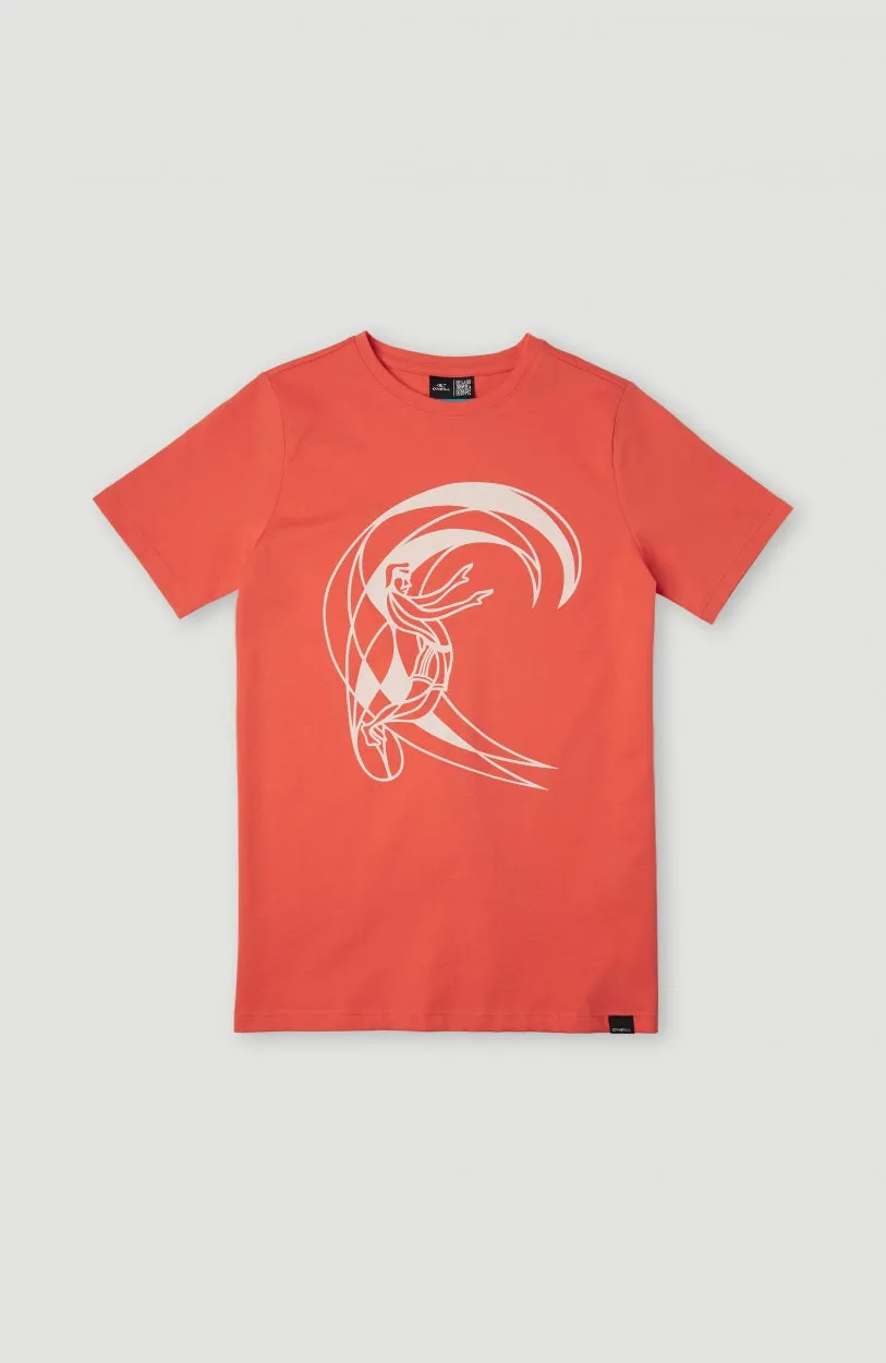 Circle Surfer T-Shirt | Living Coral