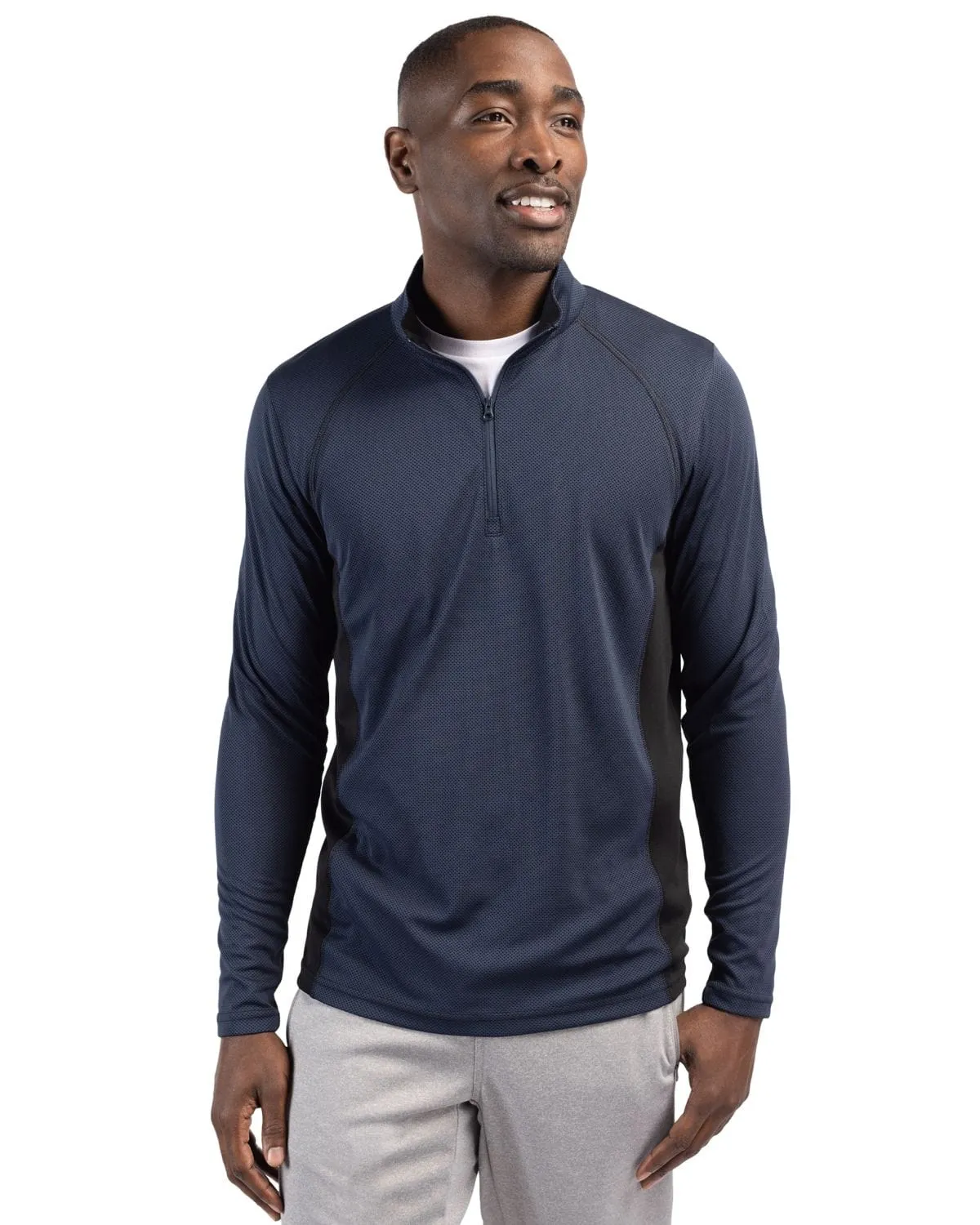 Clique by Cutter & Buck - Men's Ice Pique Colorblock Half Zip Pullover