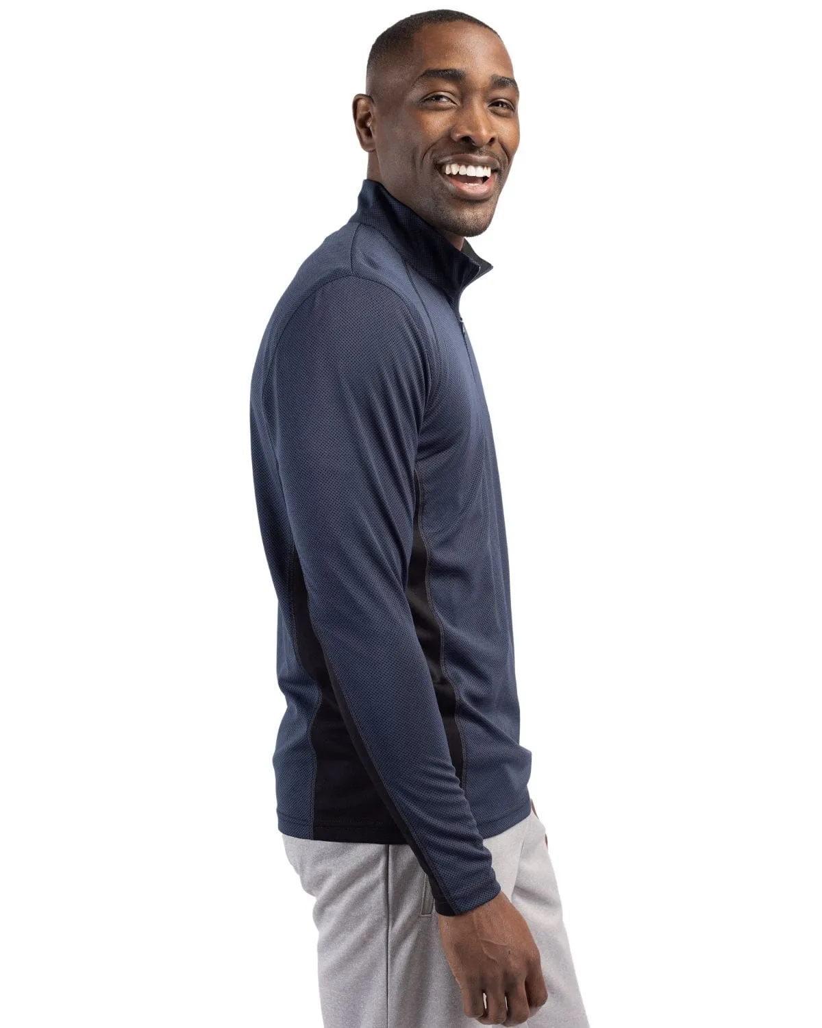 Clique by Cutter & Buck - Men's Ice Pique Colorblock Half Zip Pullover