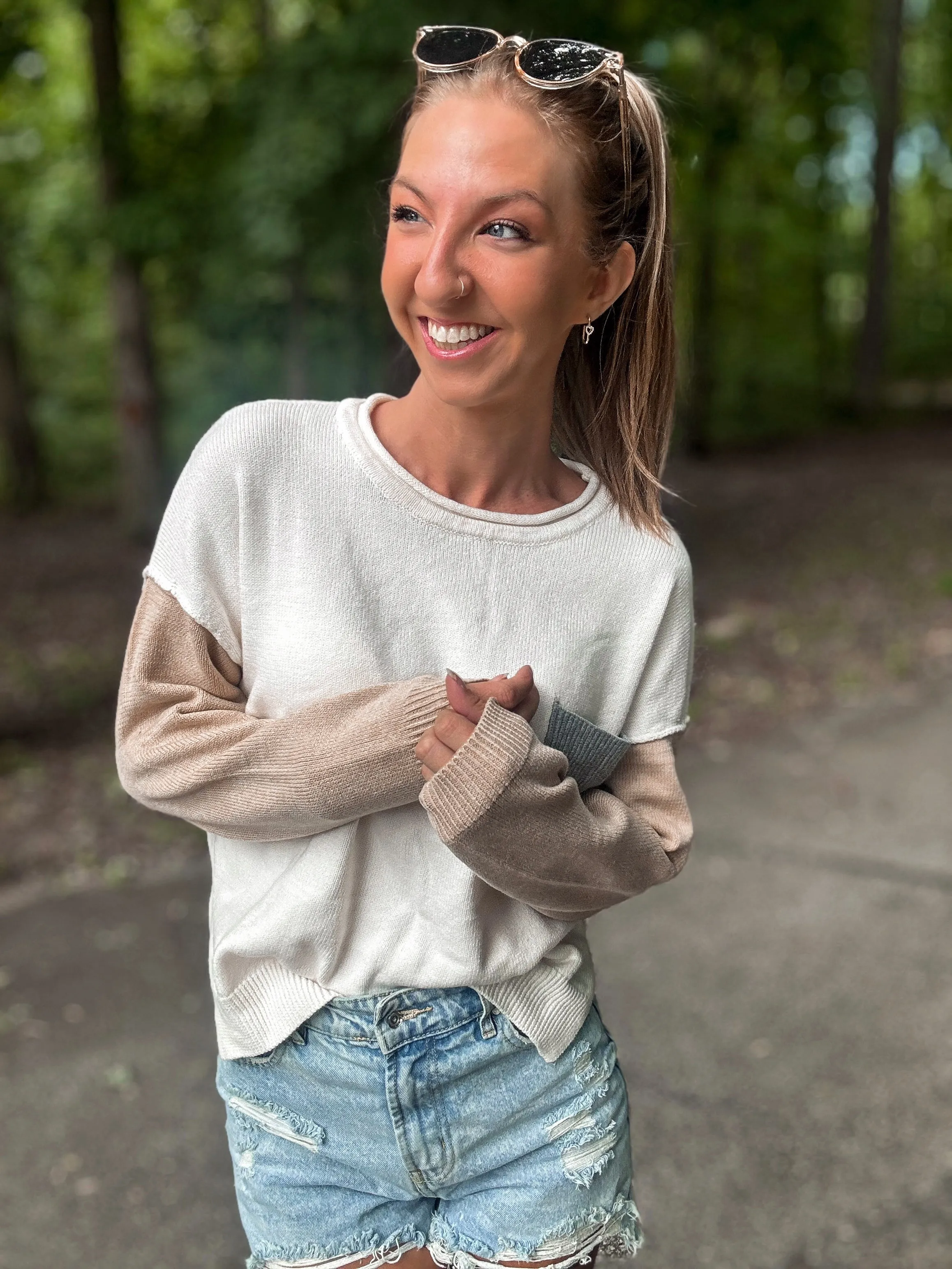 Color-Block Fusion Sweater