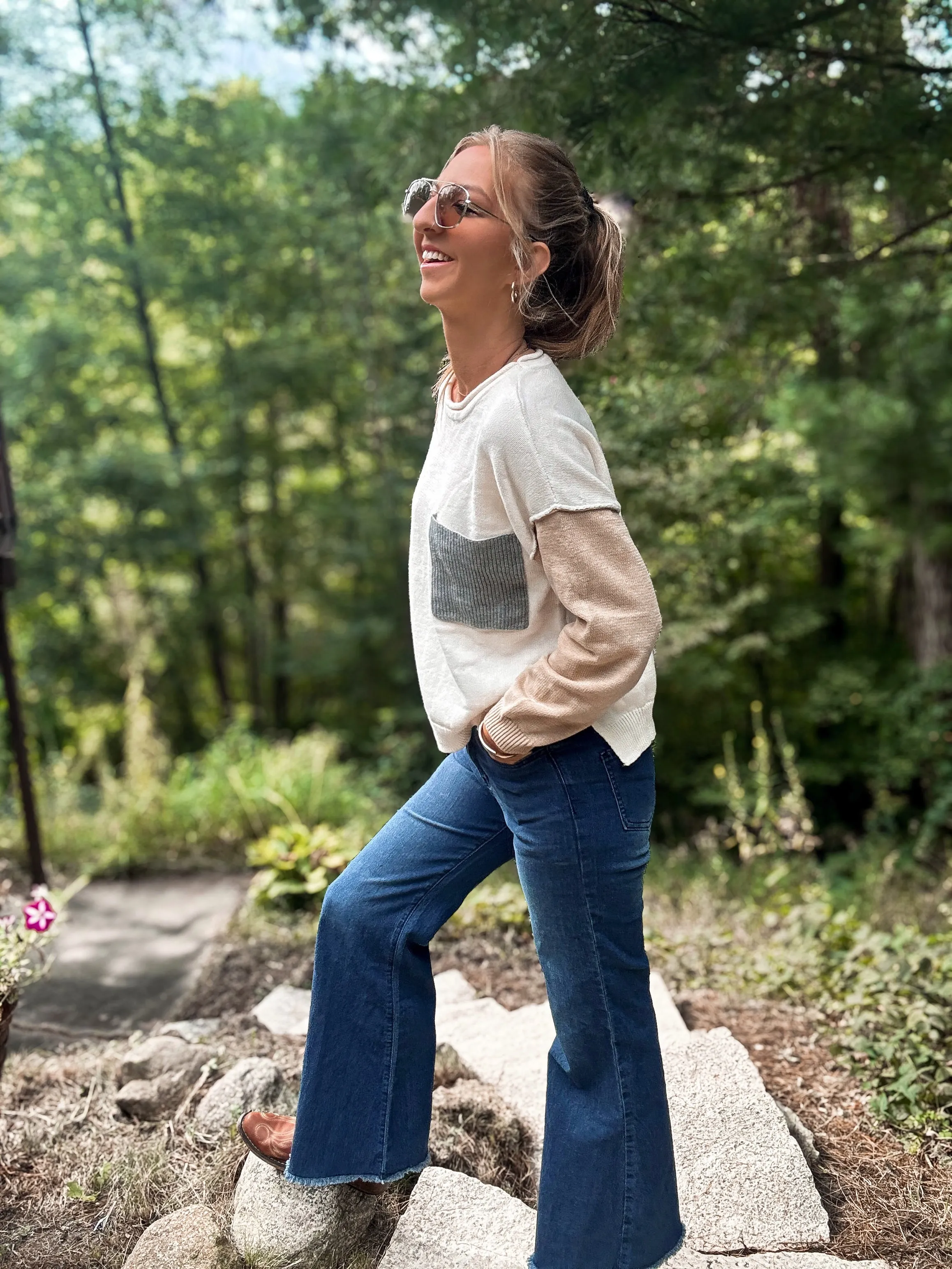 Color-Block Fusion Sweater