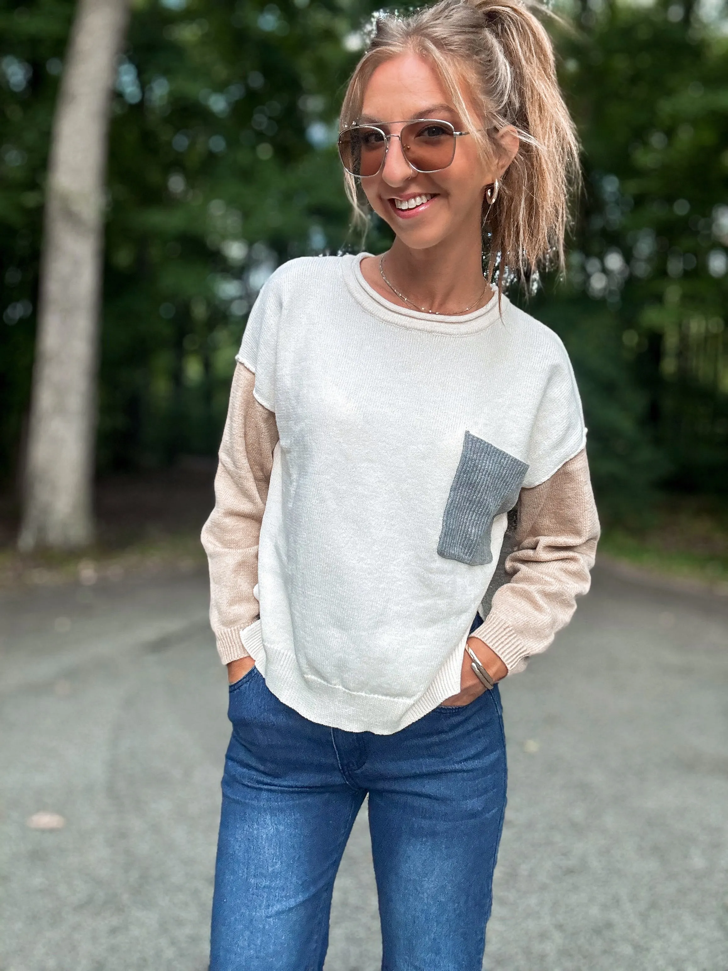 Color-Block Fusion Sweater