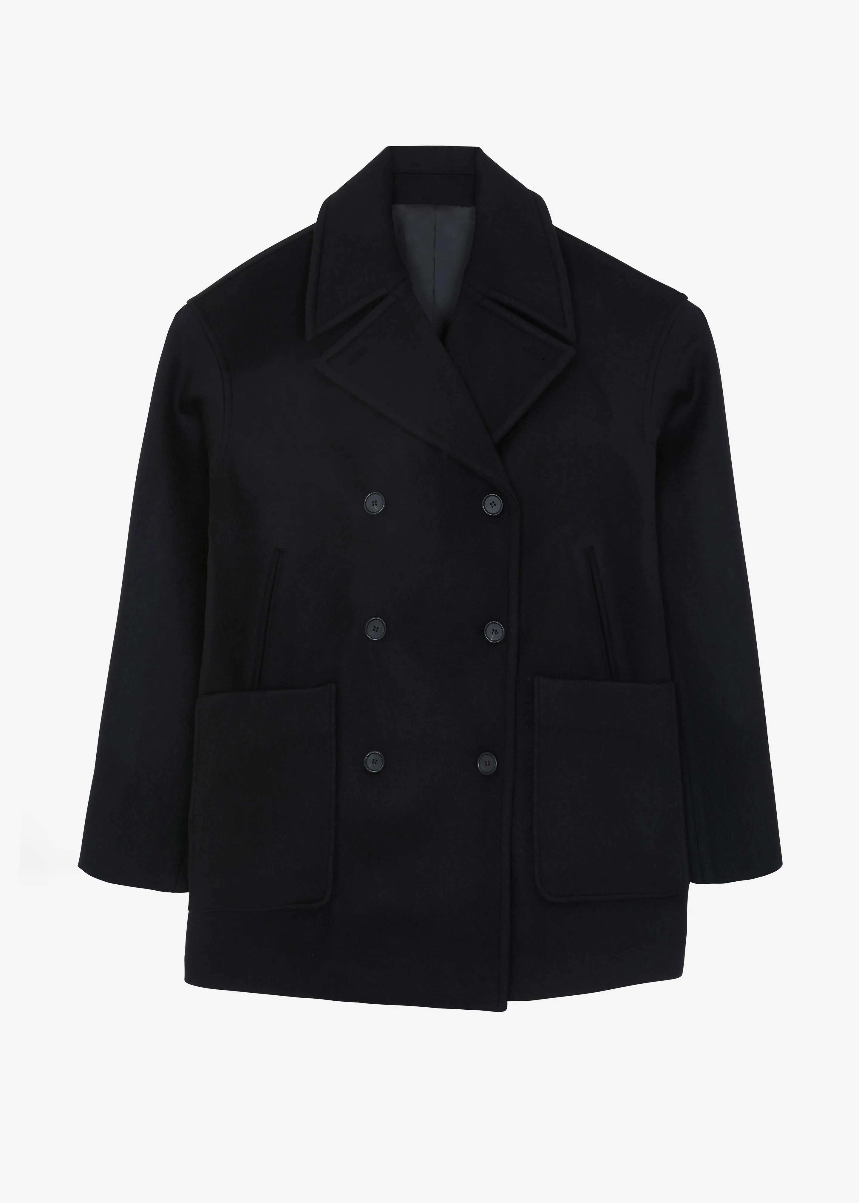 Cooper Wool Peacoat - Black